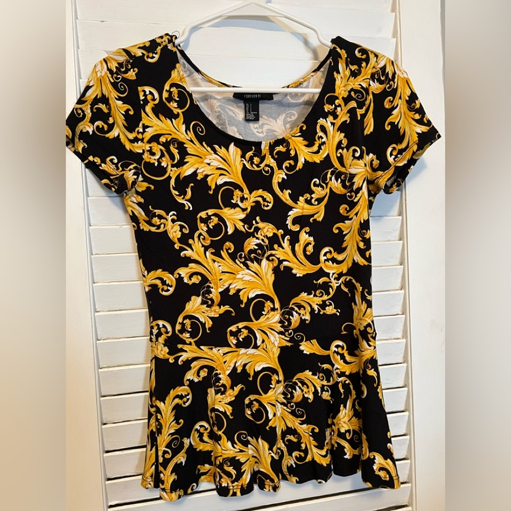 Versace inspired peplum top